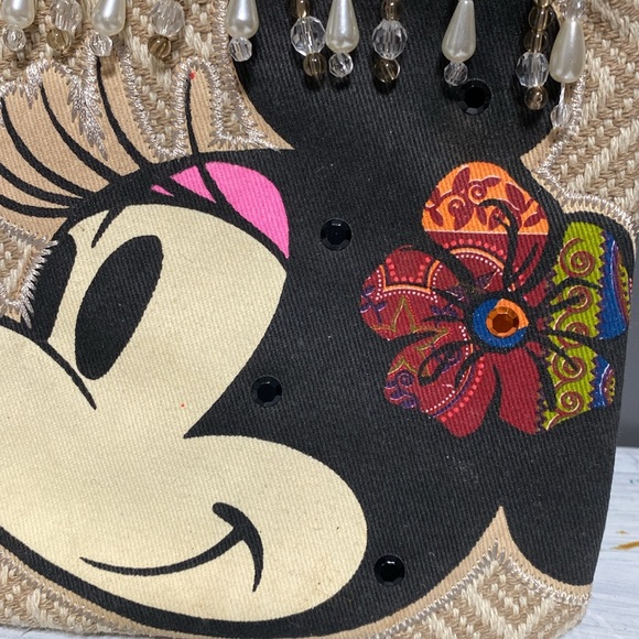 NWT Disney Parks original Minnie hipster beaded coin purse makeup bag - Picture 4 of 16